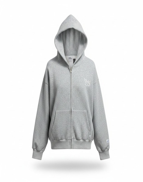 Pepe Studio Grey Zip-Up Hoodie – Streetwear Tracksuit Top (Matching Set Available)