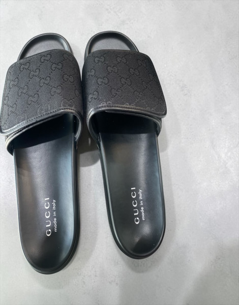 Gucci Men’s GG Monogram Black Slides
