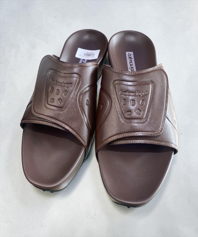 balenciaga-brown-bb-shield-embossed-luxury-mens-slides-designer-leather-slip-ons