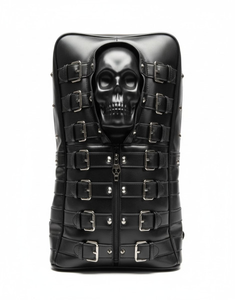 3D Skull Rivet Backpack – Gothic Punk Biker Style
