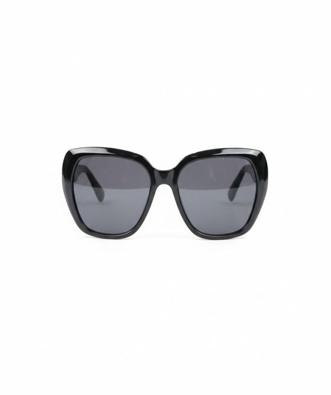 Square Aviator Sunglasses – Black Double Bridge Oversized Frame