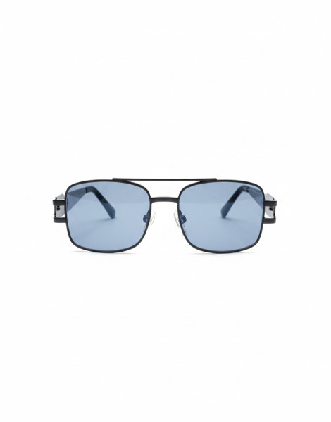 Black Rectangular Metal Eyeglasses – Sleek Professional Frame