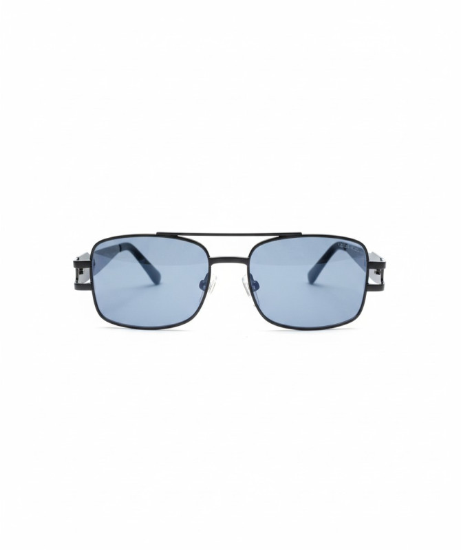 Black Rectangular Metal Eyeglasses – Sleek Professional Frame