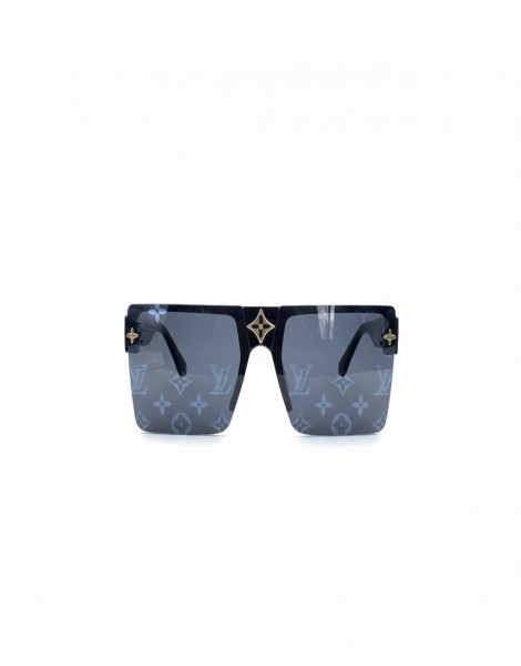 LV Escape Square Sunglasses – Black Acetate with Gold Signature