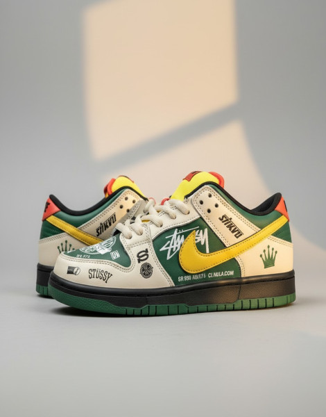 Nike SB Dunk Low Stussy “BMW M3” Custom Sneakers – Racing-Inspired Streetwear Shoes