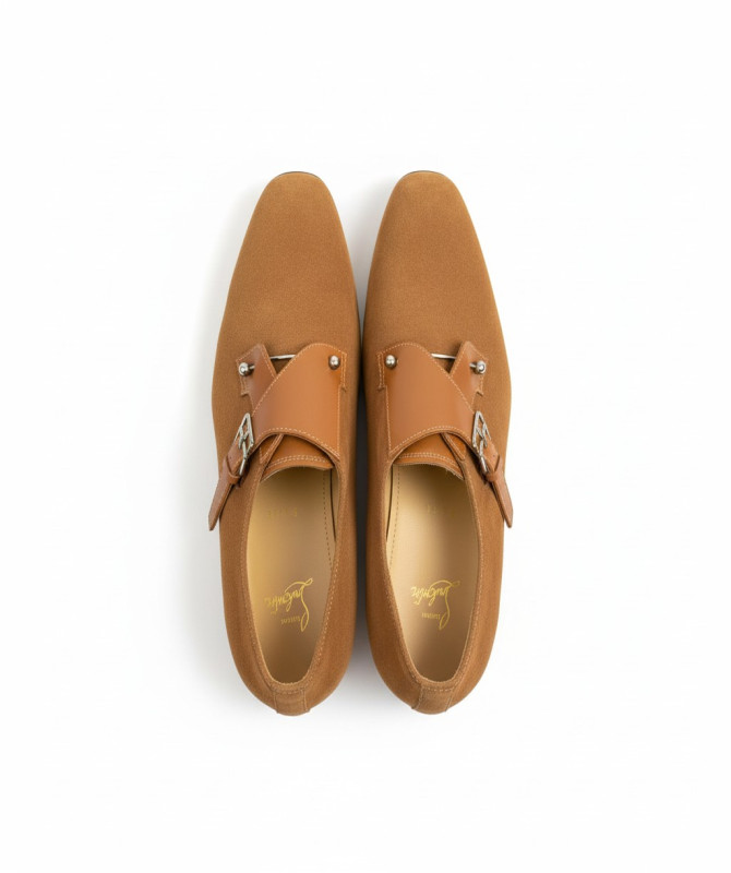 christian-louboutin-chambelimonk-strap-shoes-brown-suede-cross-buckle-monk-loafers