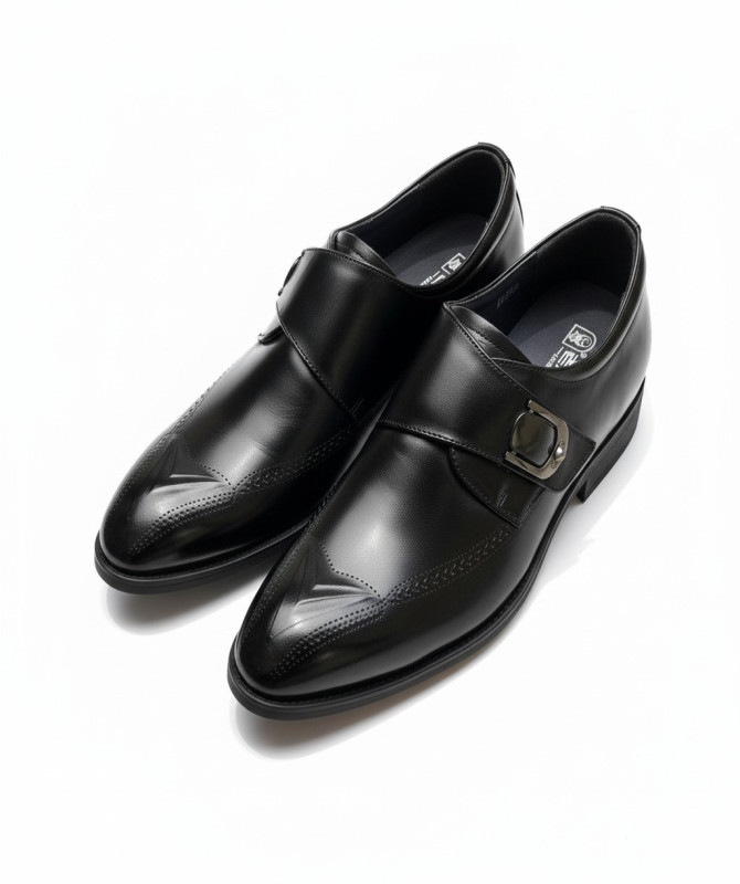 mens-black-single-monk-strap-dress-shoes-brogue-detail-polished-formal-leather-shoes