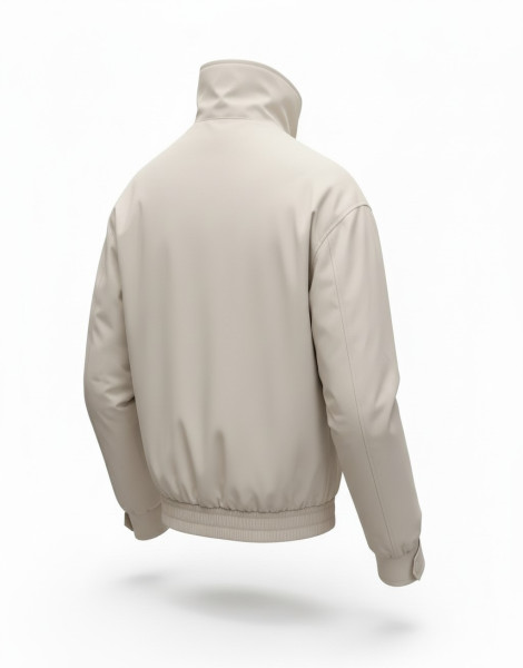 Vintage Creat Harrington Jacket,Bone Workwear Style with Shoulder Embroidery