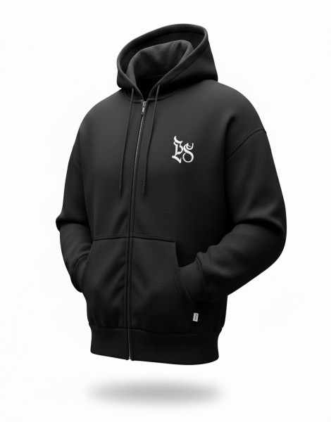 Oversized Grey Zip-Up Tracksuit – Hoodie & Sweatpants Set