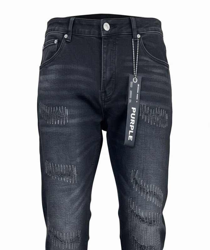 Distressed Flared Denim Jeans – Stacked Bell-Bottom