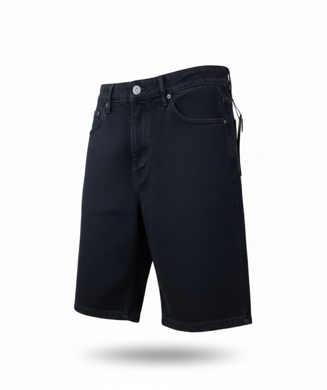 Men’s Black Denim Shorts – Slim Fit 5-Pocket Casual Shorts