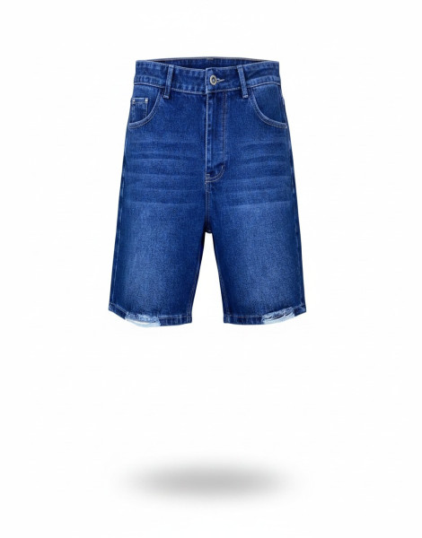 XTSK Fashion Men’s Distressed Denim Shorts – Raw Hem Casual Jean Shorts
