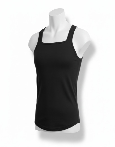Juan Jr Raul Men’s Cotton Singlet – Black Sleeveless Tank Top