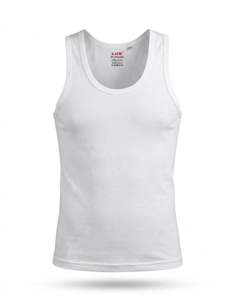 Lux Premiums Men’s 3-Pack White Vests – 100% Cotton Tank Tops