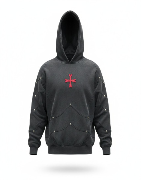 Saint Kaizen Crusader Armor Hoodie – Acid Wash