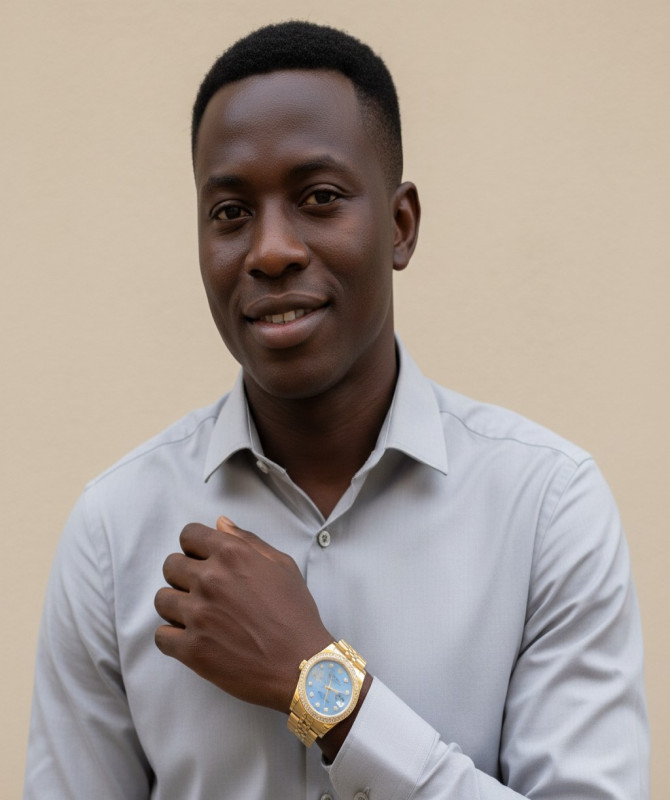 Luxury-Inspired Rolex Datejust Watch – Gold with Ice Blue Diamond Dial