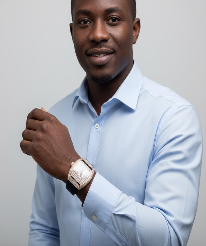 Luxury-Inspired Diamond Skeleton Watch – Franck Muller Cintrée Curvex “Yachting”