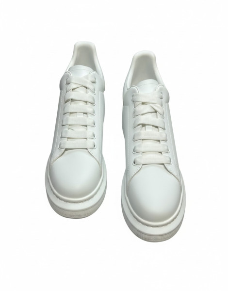 Alexander McQueen Oversized Sneakers – White Leather