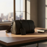 Louis Vuitton City Keepall Aerogram Leather Bag – Black