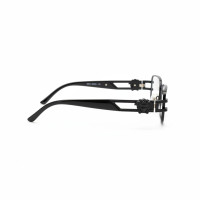 Black Rectangular Metal Eyeglasses – Sleek Professional Frame