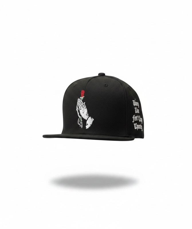 cayler-sons-thorns-snapback-cap-black-praying-hands-rose-streetwear-hat-short-description