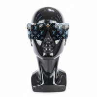 LV Escape Square Sunglasses – Black Acetate with Gold Signature