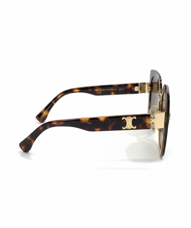 Céline Triomphe Sunglasses – Dark Havana Tortoiseshell Acetate