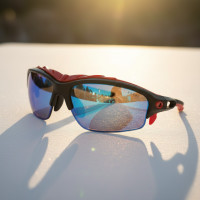 Designer-Inspired Sport Wrap Sunglasses – Blue Mirrored Lens UV400 Cycling Eyewear