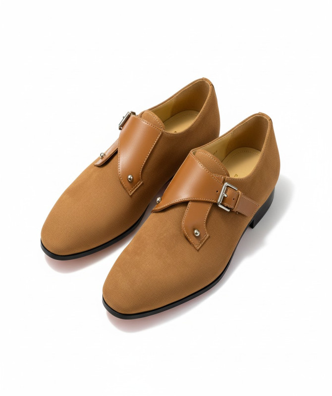 christian-louboutin-chambelimonk-strap-shoes-brown-suede-cross-buckle-monk-loafers