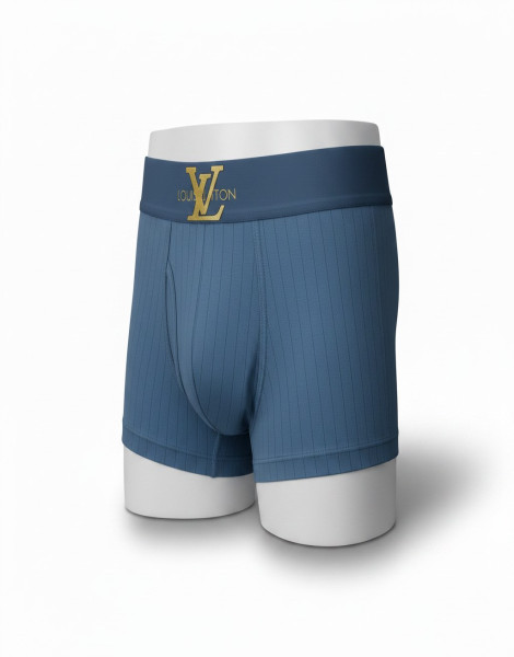Louis Vuitton 3-in-1 Men’s Boxer Set – Ribbed Cotton Luxury Underwear (Box)