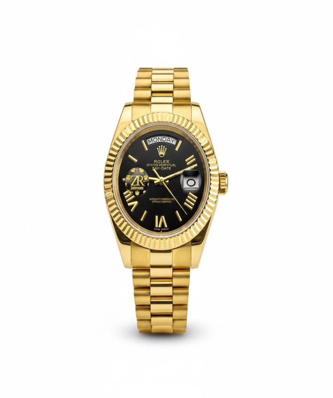 luxury-inspired-rolex-oyster-perpetual-day-date-yellow-gold-black-dial