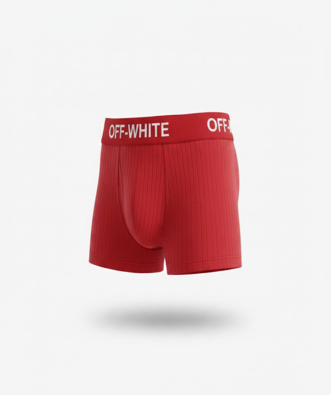 Off-White 3-Pack Men’s Boxer Briefs – Designer Stretch Cotton Underwear