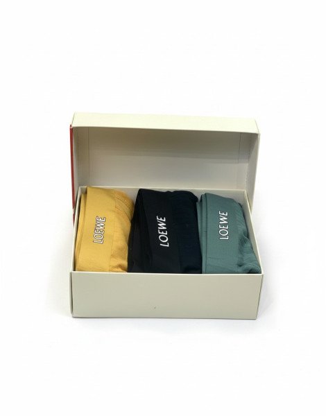 Loewe Men’s 3-Pack Boxer Set – Luxury Cotton Underwear Gift Box
