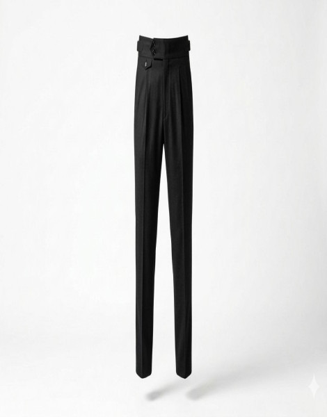 Men’s Italian Gurkha Trousers – High-Waist Pleated Tailored Pants