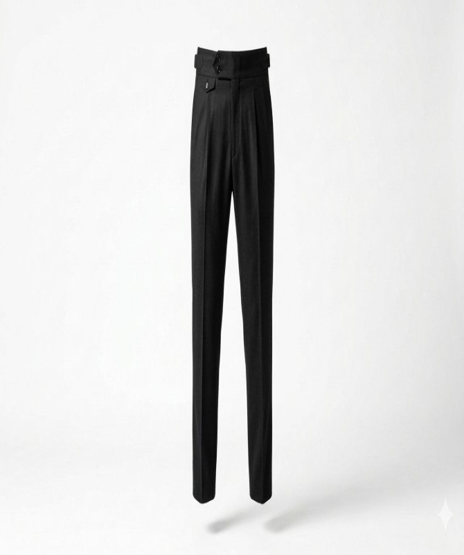 Men’s Italian Gurkha Trousers – High-Waist Pleated Tailored Pants