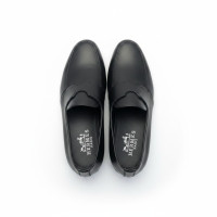 Men’s Black Leather Slip-On Loafers – Classic Formal Designer Style