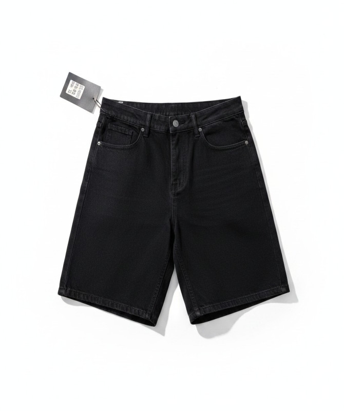 Men’s Black Denim Shorts – Slim Fit 5-Pocket Casual Shorts