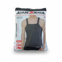 Juan Jr Raul Men’s Cotton Singlet – Black Sleeveless Tank Top