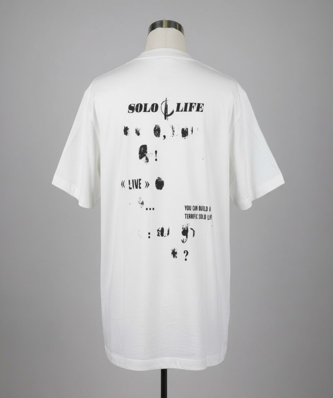 Men’s White Graphic T-Shirt – Quote Print Bird Design Tee