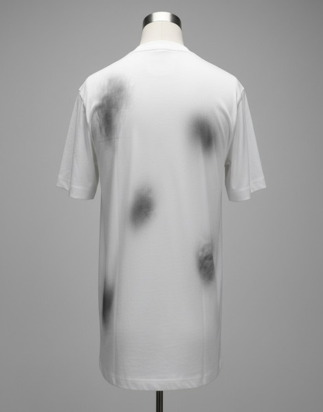 en’s Oversized Spray Print T-Shirt – White Streetwear Graphic Tee