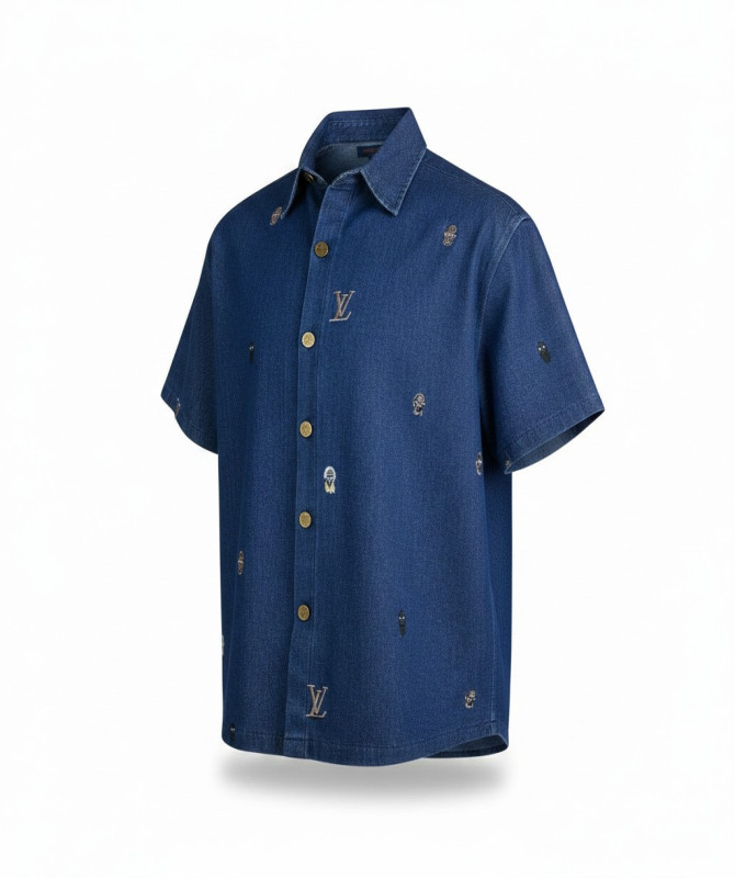 Louis Vuitton x Henry Taylor Embroidered Denim Overshirt – Indigo (SS24)