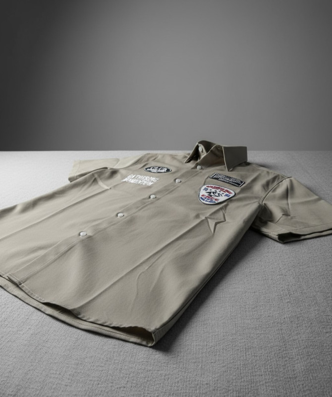 Men’s Utility Work Shirt – “Savage Base” Streetwear Boxy Fit Shirt