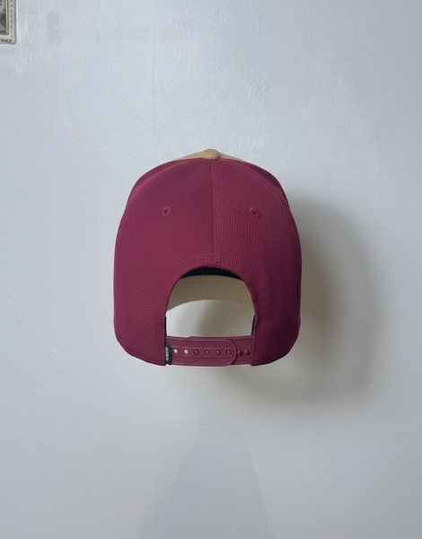 Cayler & Sons 1-800 Deconstruct Snapback Cap – Maroon/Sand Copper Label Streetwear Hat