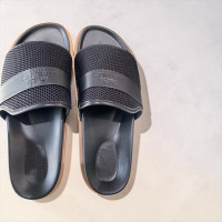 Hermes Cover Mesh Slide Sandals – Black Luxury Mesh Strap Slides