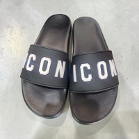 Dsquared2 Icon Flat Slides – Black Bold Logo Designer Slides